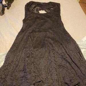 Plus size black lace dress